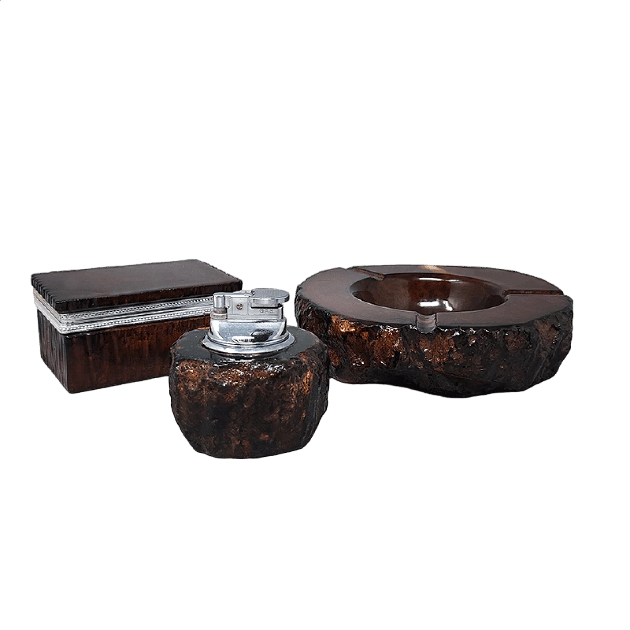 Alabaster ashtray, cigarette case and lighter by Romano Bianchi, 1960s 11