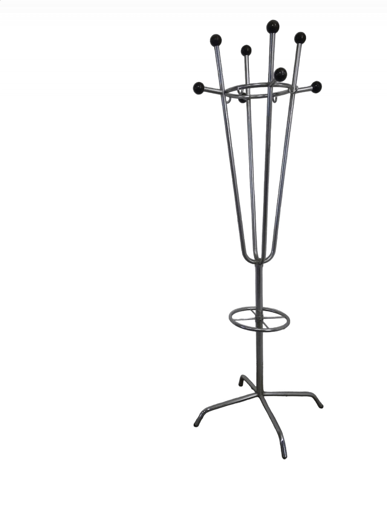 Chrome-plated metal entrance coat rack by FAACME, 1950s 12