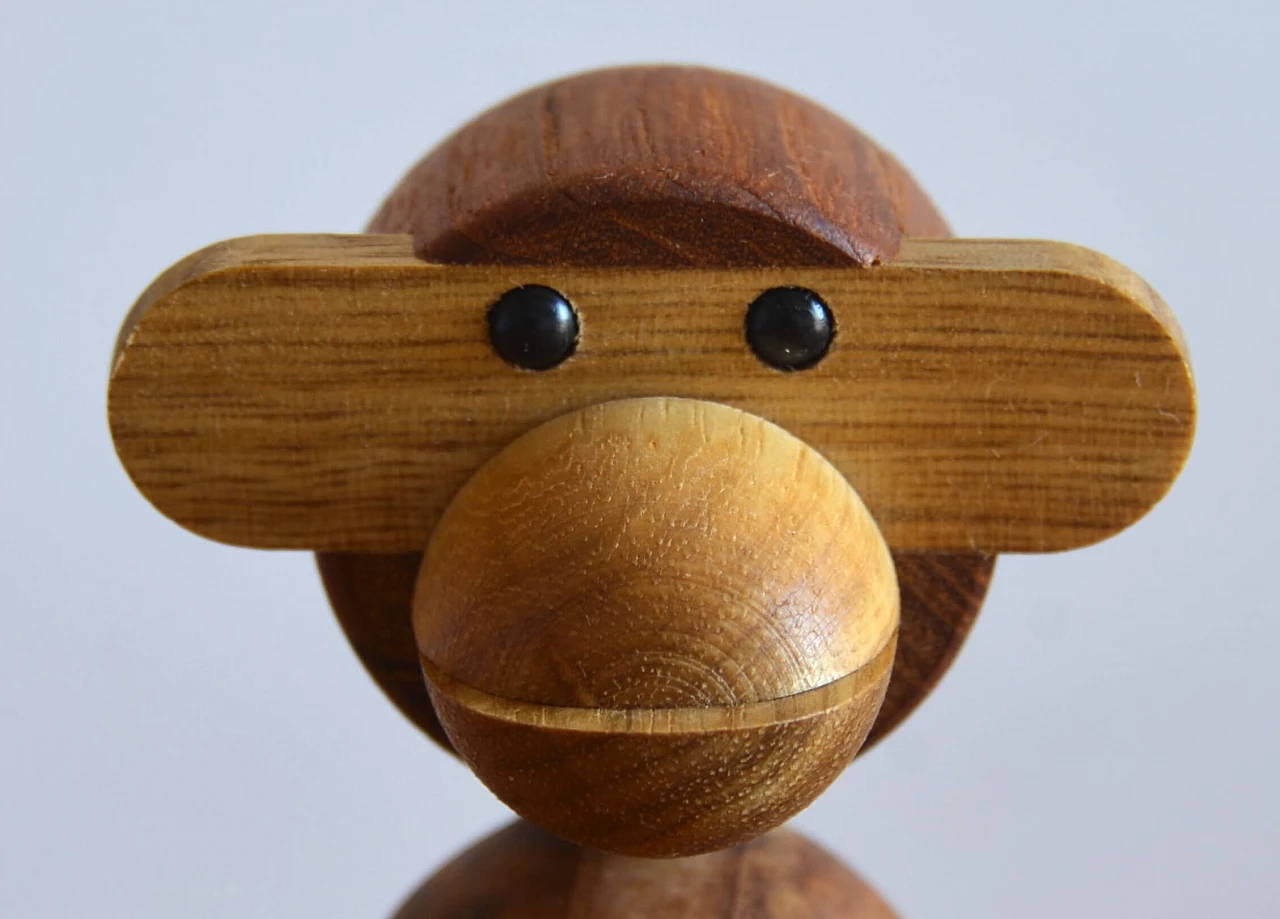 Wood Monkey statuette by Kay Bojesen, 1960s 6