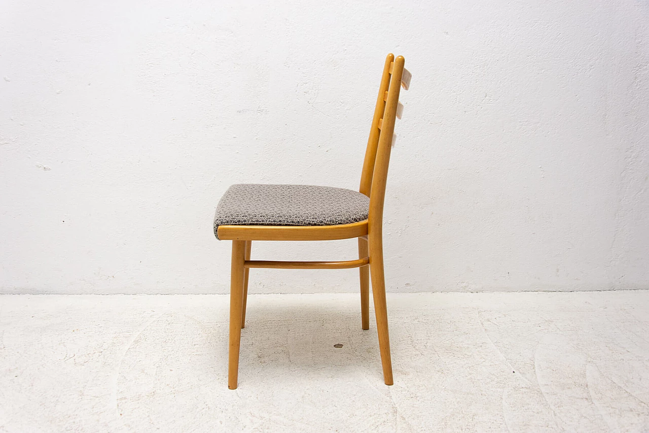 4 Chairs in beech and fabric by Jitona, 1960s 14