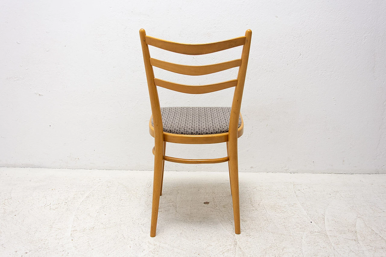 4 Chairs in beech and fabric by Jitona, 1960s 15