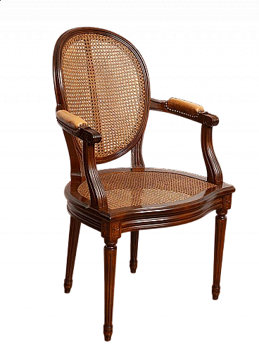 Napoleon III solid mahogany armchair, late 19th century