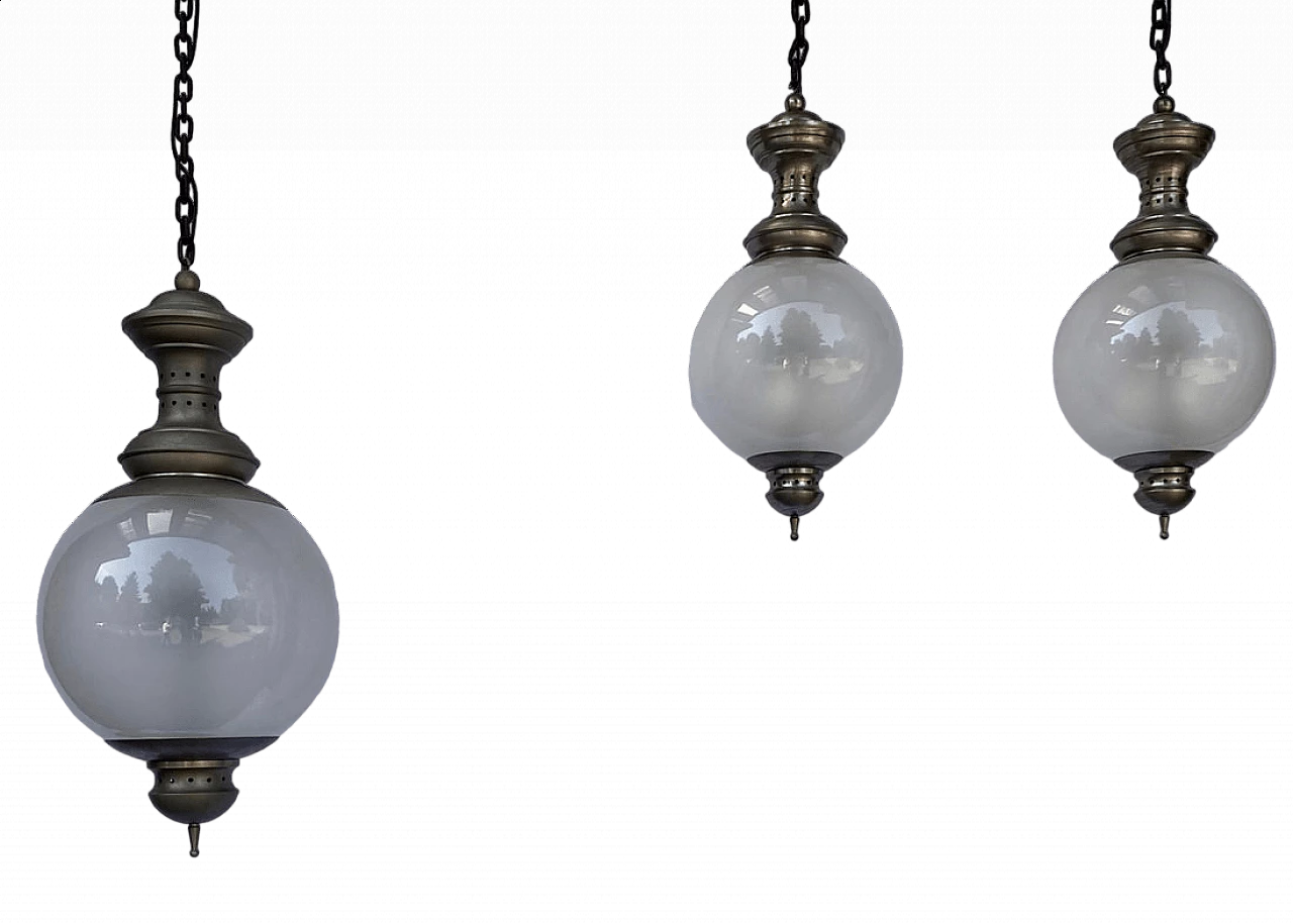 3 LS1 GC pendant lamps by Luigi Caccia Dominioni for Azucena, 1970s 4