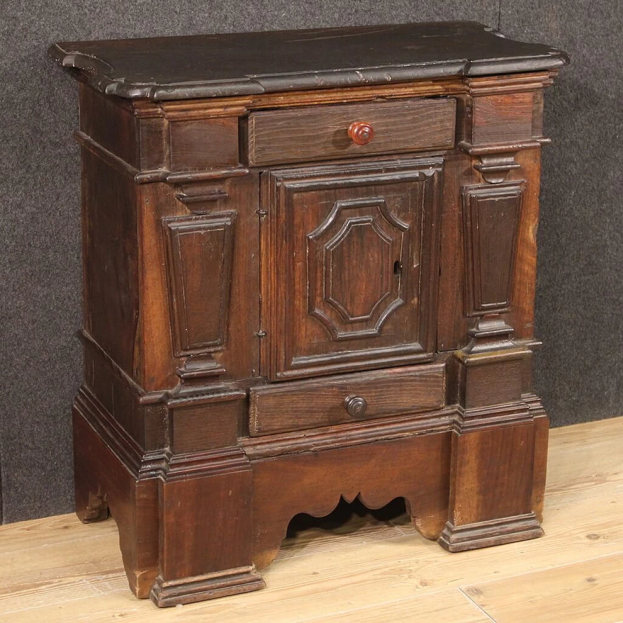 Credenza stile Luigi XIV in legno, anni '50 1