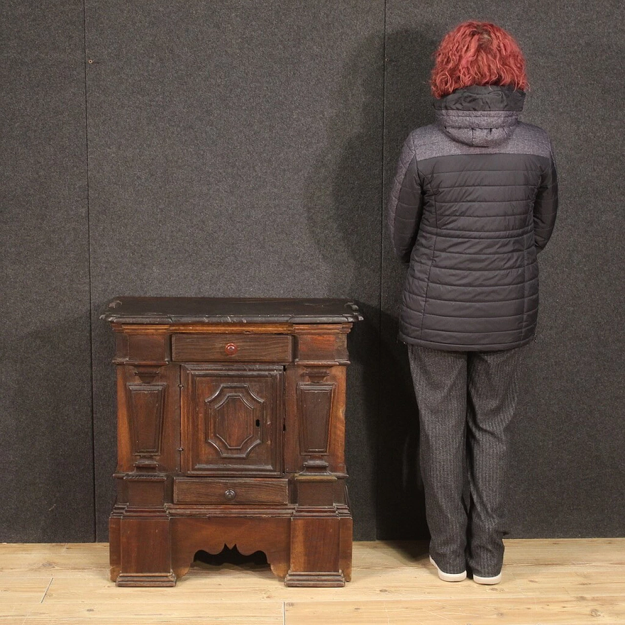 Credenza stile Luigi XIV in legno, anni '50 2