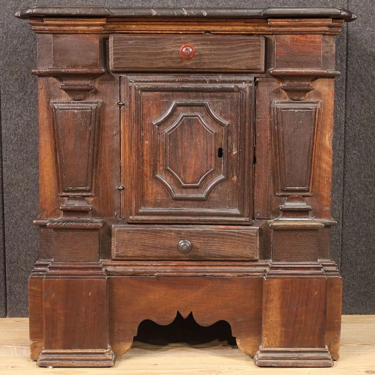 Louis XIV style wood sideboard, 1950s 5