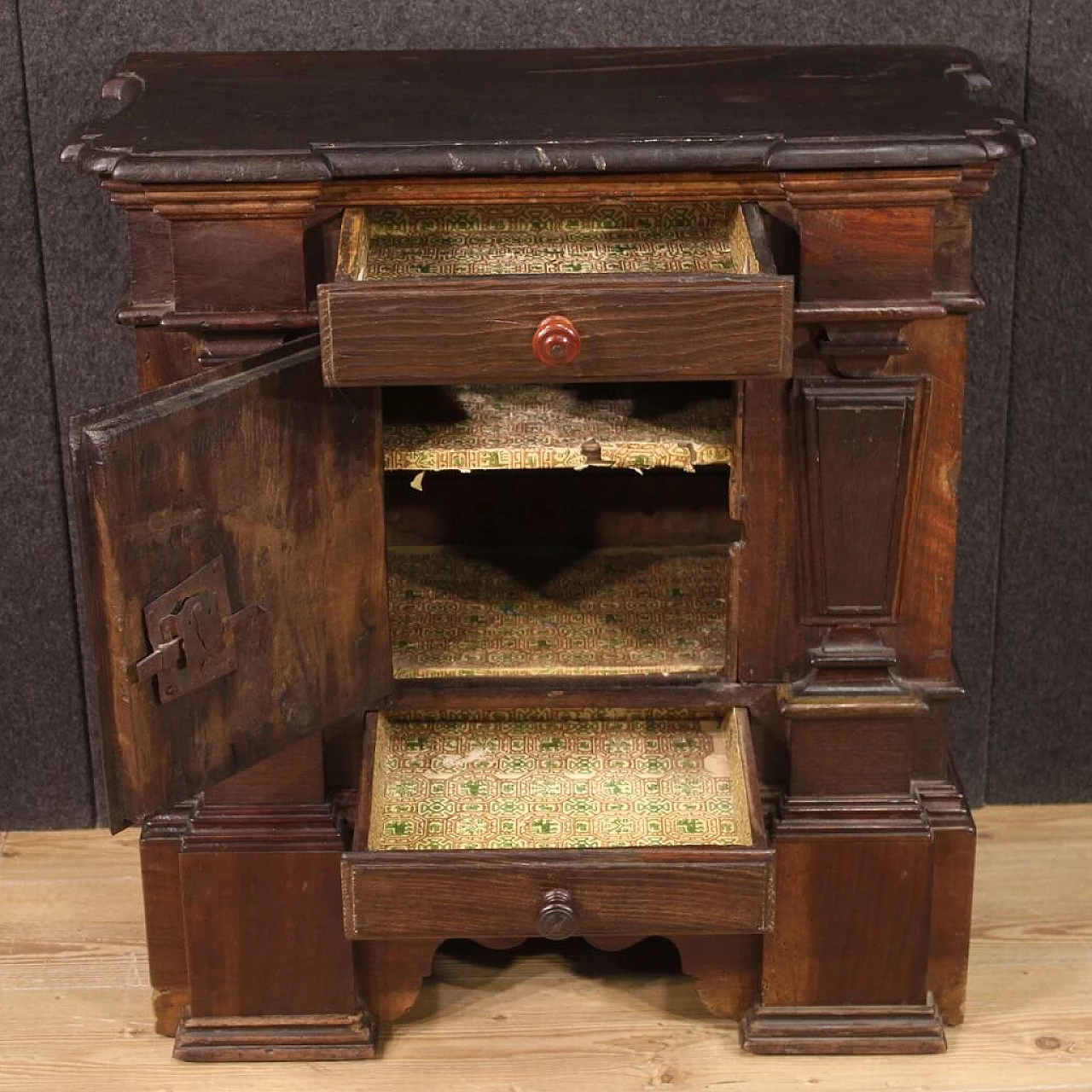 Louis XIV style wood sideboard, 1950s 8