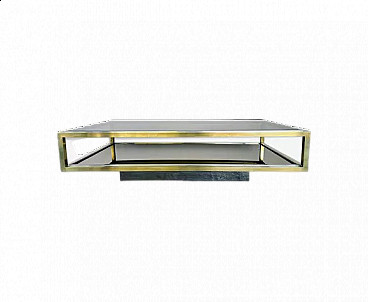Brass and glass coffee table by Romeo Rega for Nazaret, 1970s