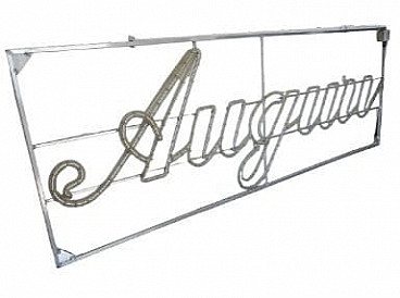 Auguri lighted sign, 1970s