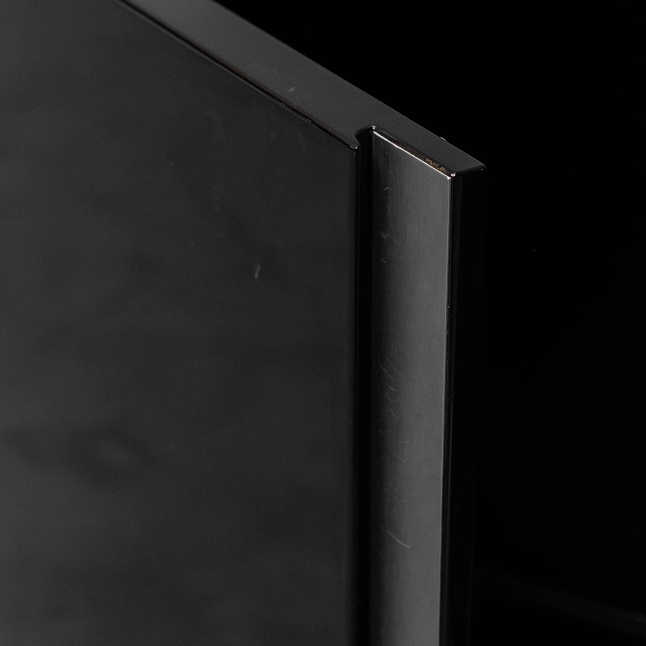 Credenza in legno laccato nero e metallo di Cidue, anni '70 6