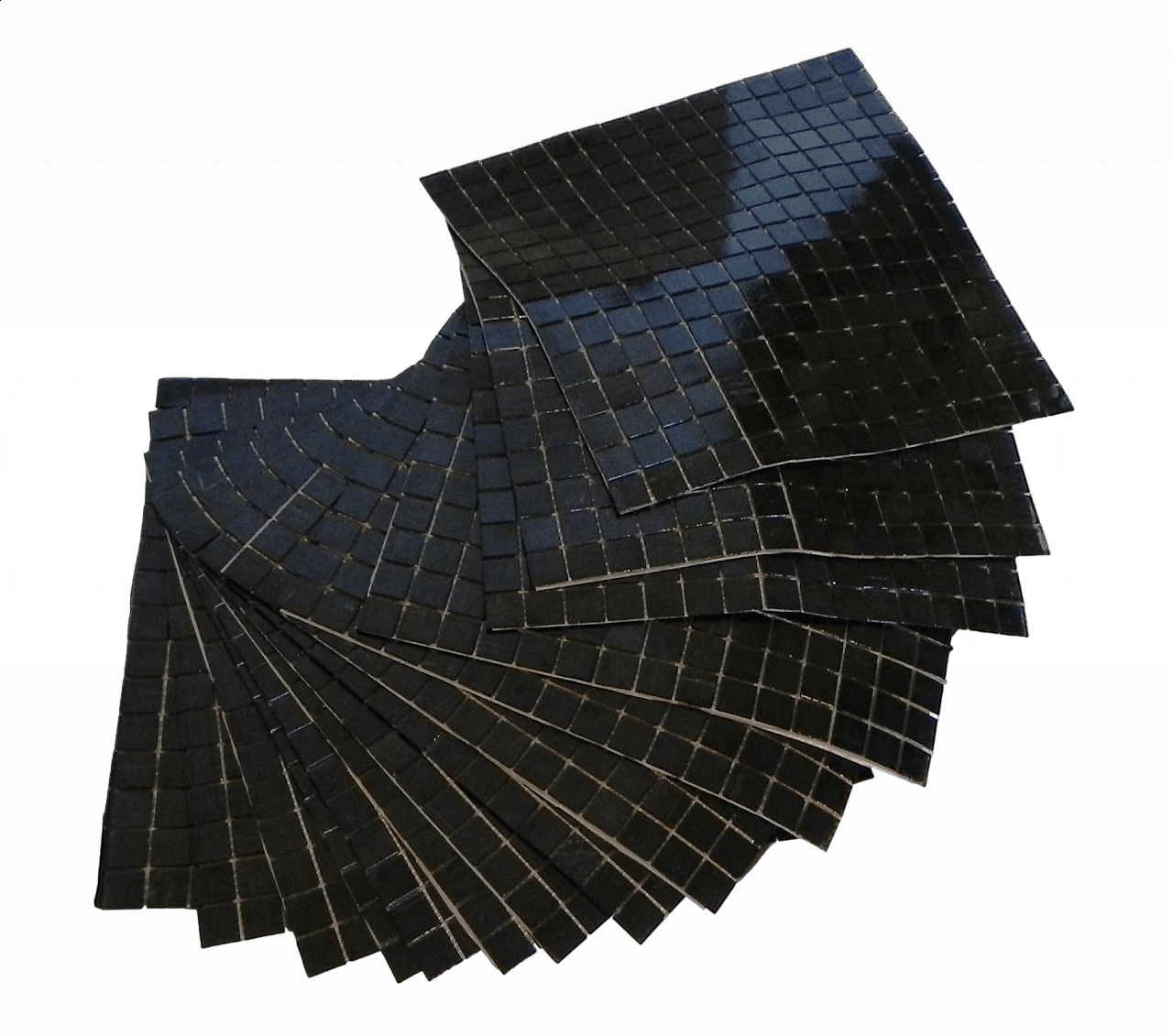 16 Fogli di mosaico nero di Bisazza, anni '90 8