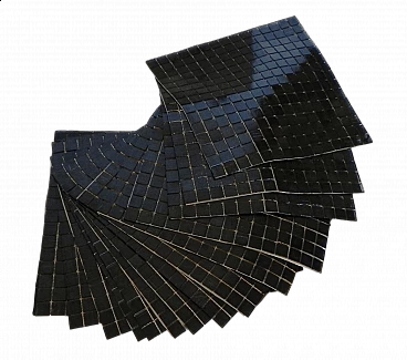 16 Fogli di mosaico nero di Bisazza, anni '90