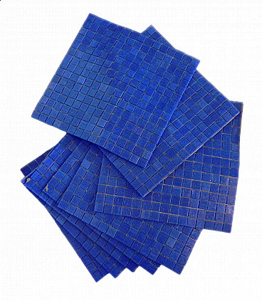 8 Blue mosaic sheets by Bisazza, 1990s