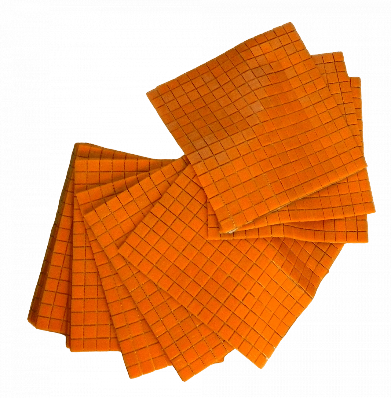 6 Fogli di mosaico arancione di Bisazza, anni '90 10