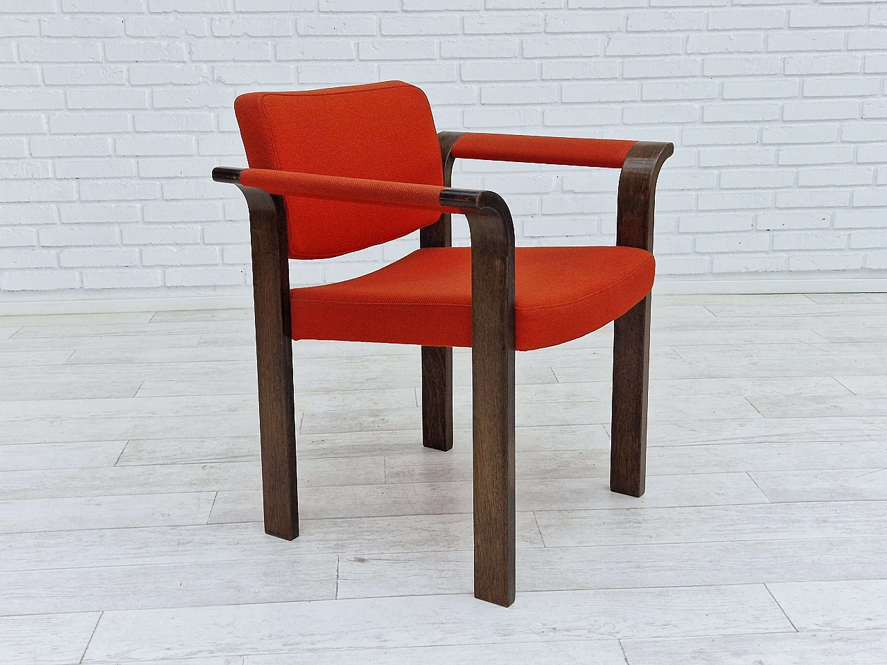 Pair of Danish armchairs upholstered in wool by Magnus Olesen, 1980s 5