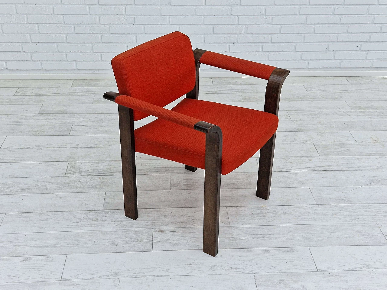 Pair of Danish armchairs upholstered in wool by Magnus Olesen, 1980s 6