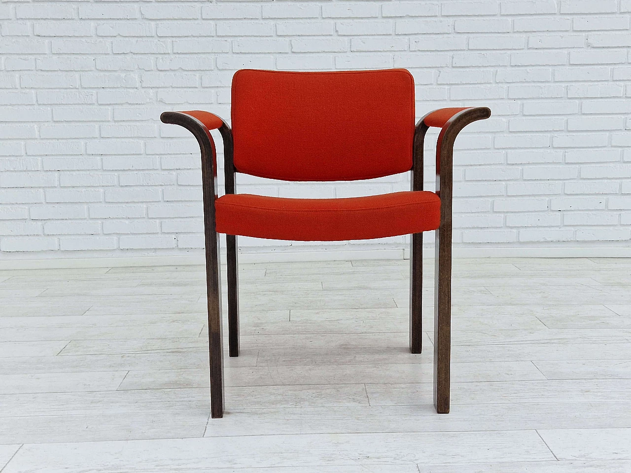 Pair of Danish armchairs upholstered in wool by Magnus Olesen, 1980s 8