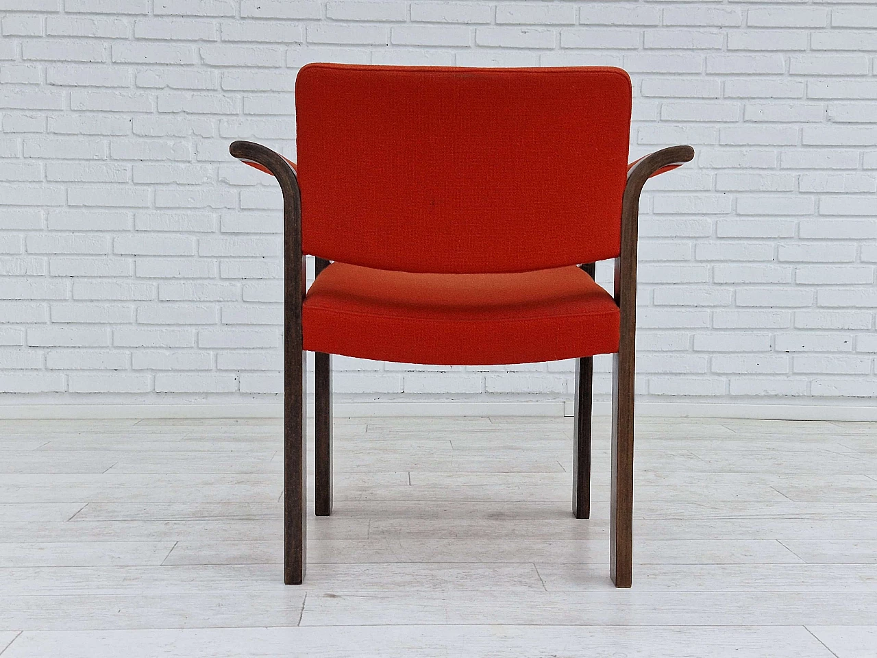 Pair of Danish armchairs upholstered in wool by Magnus Olesen, 1980s 15
