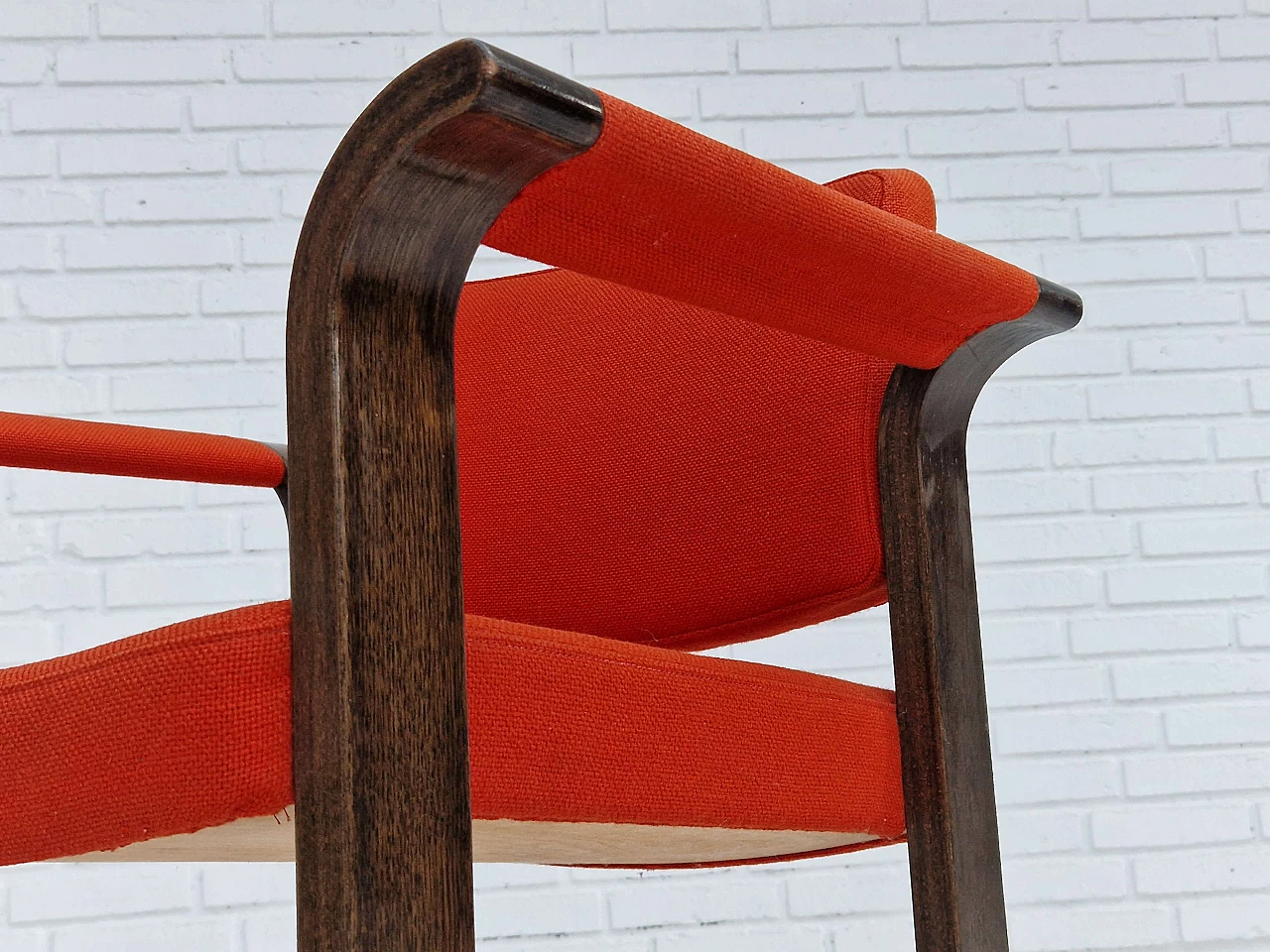Pair of Danish armchairs upholstered in wool by Magnus Olesen, 1980s 19