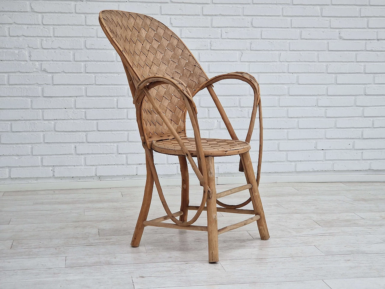 Rattan armchair by Le Corbusier for Pascal Raffier Vannerie, 1960s 1