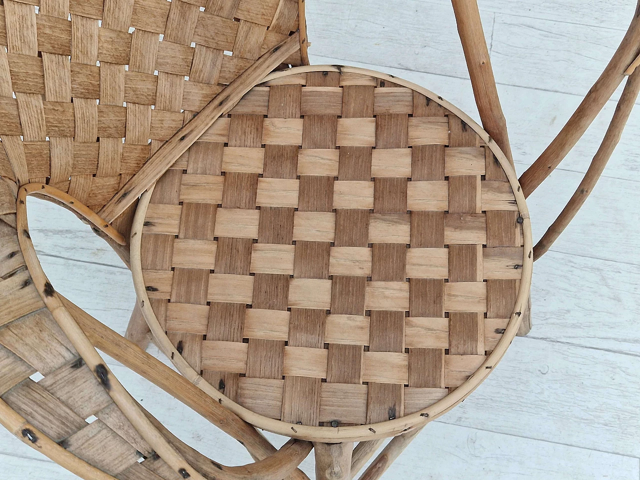 Poltrona in rattan di Le Corbusier per Pascal Raffier Vannerie, anni '60 3