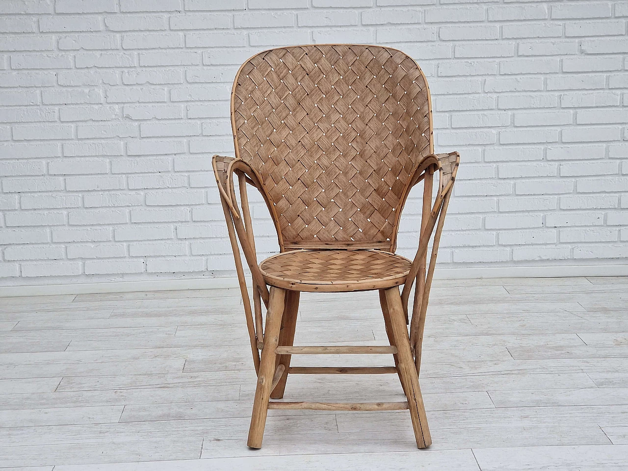 Poltrona in rattan di Le Corbusier per Pascal Raffier Vannerie, anni '60 5