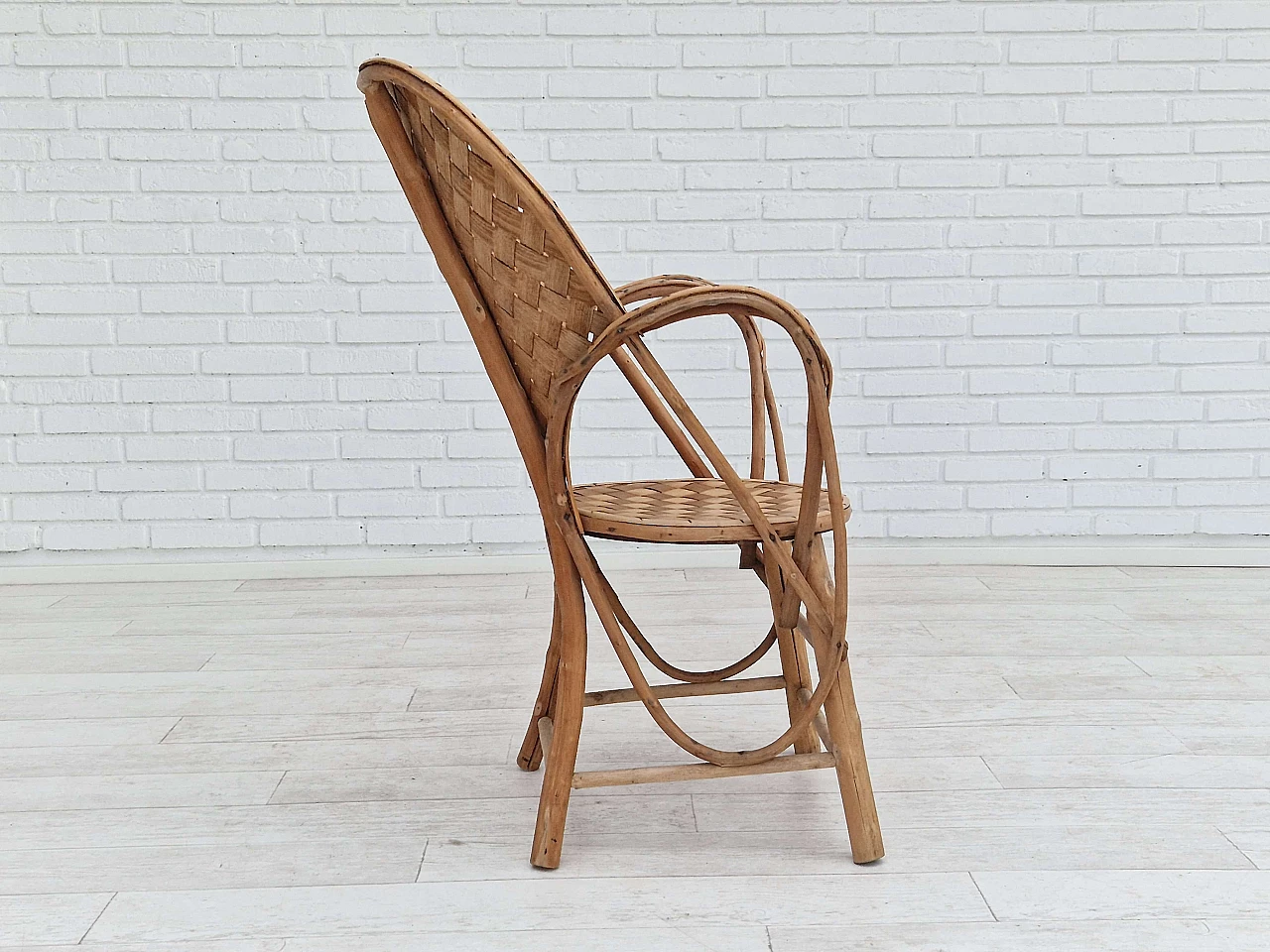 Rattan armchair by Le Corbusier for Pascal Raffier Vannerie, 1960s 6