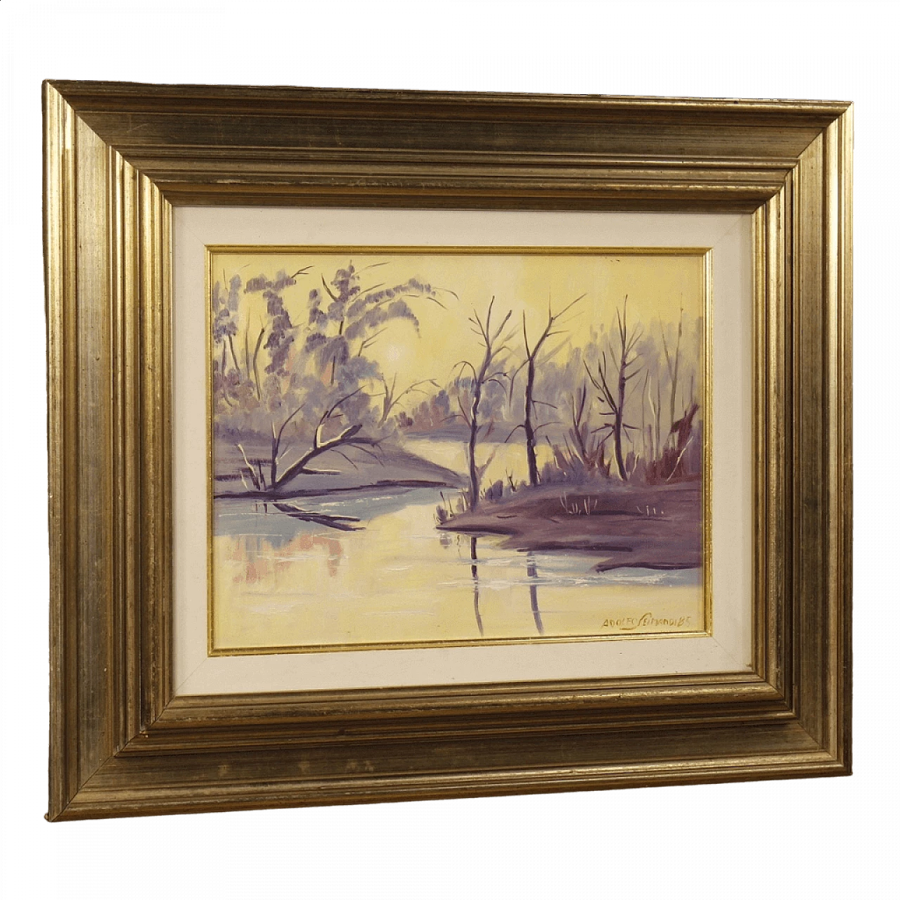 Adolfo Seimandi, Morning in Stura, oil painting on masonite, 1985 13