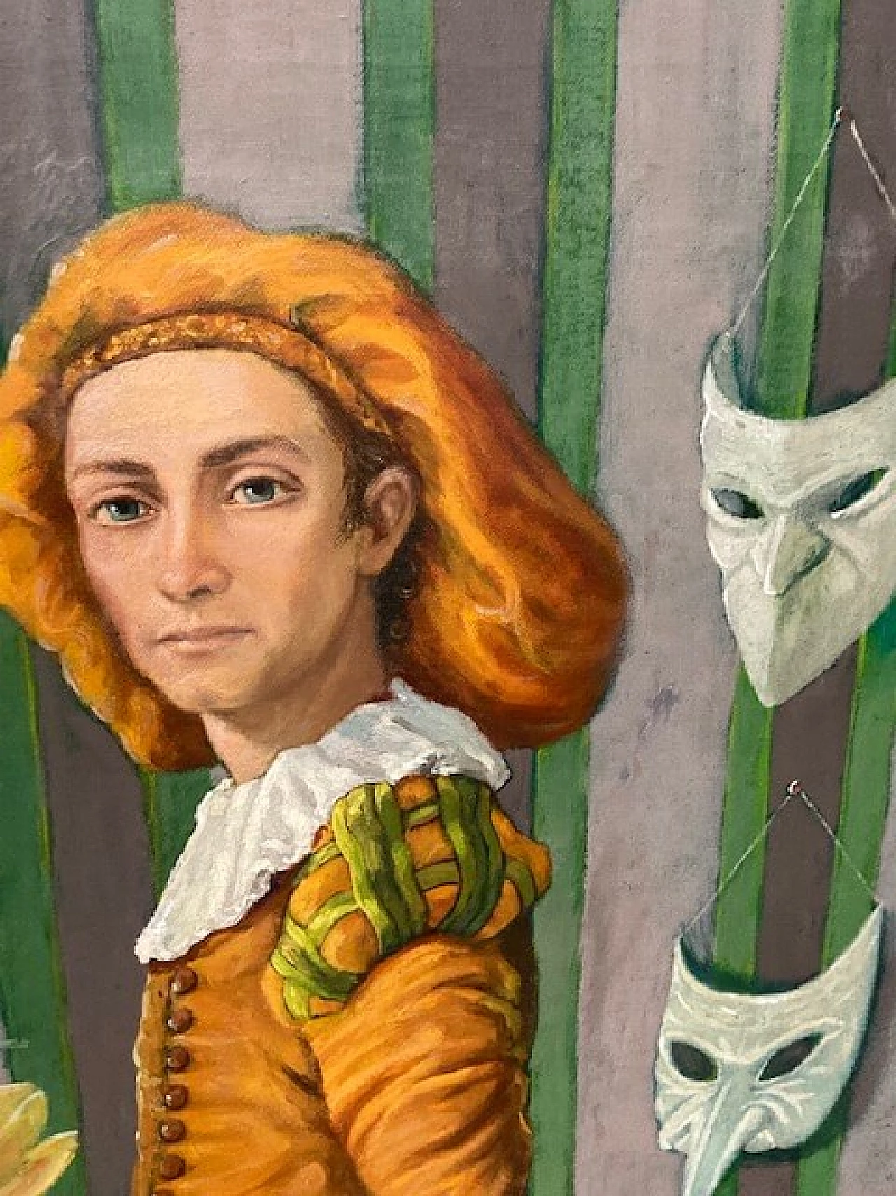 L. Palermo, Omaggio a Watteau, dipinto a olio su tela, 1981 4