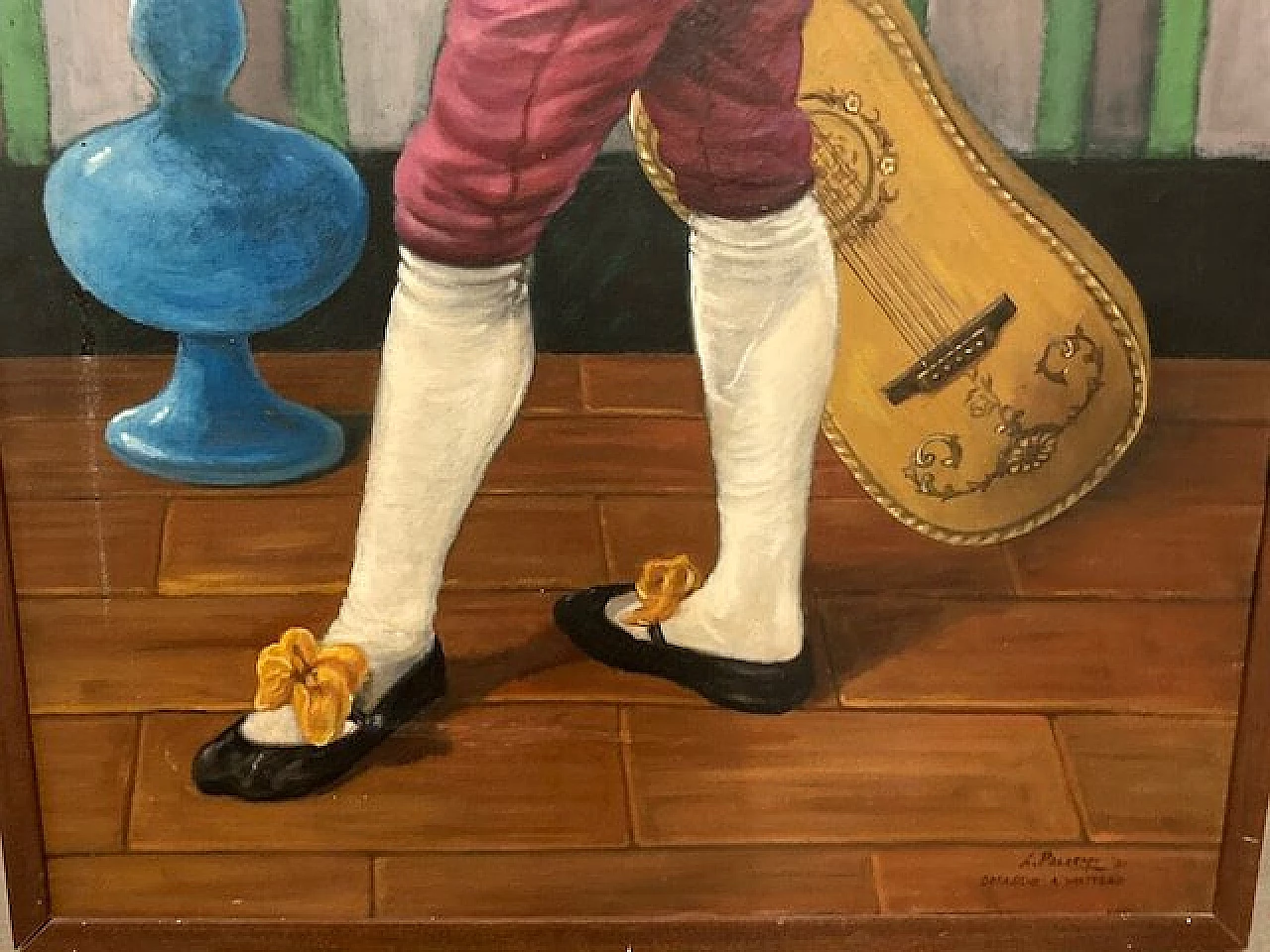 L. Palermo, Omaggio a Watteau, dipinto a olio su tela, 1981 6