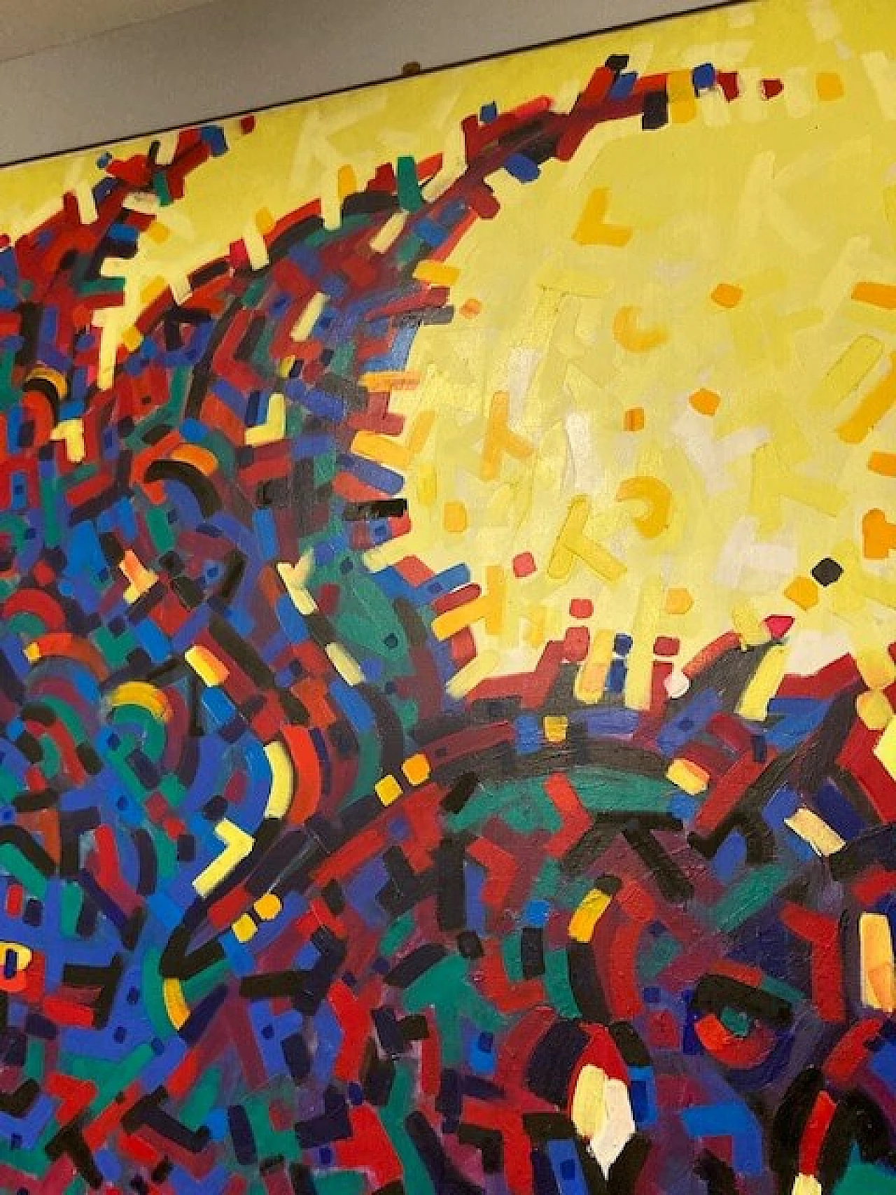 Alfredo Celaia, Pegasus, enamel painting on canvas, 1980 intOndo