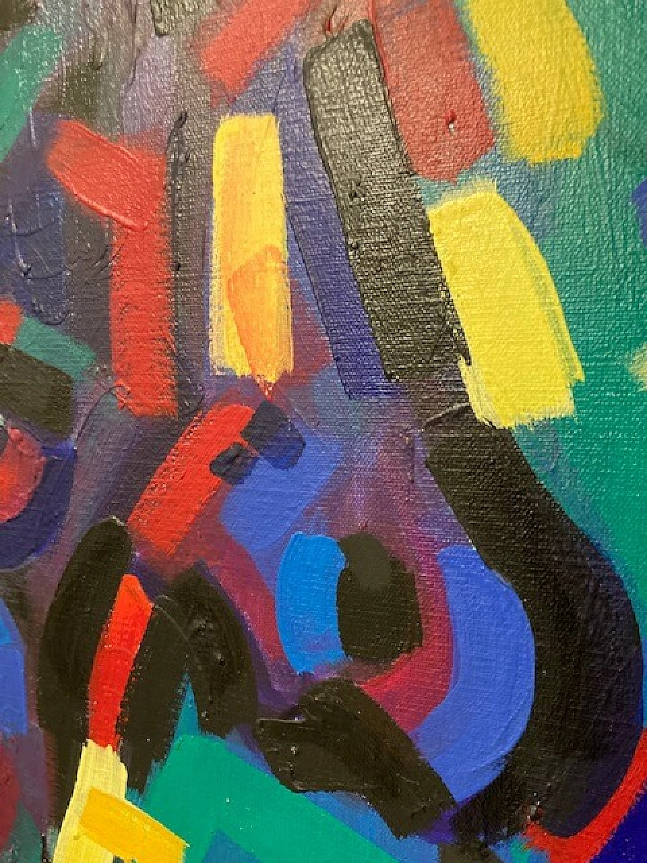 Alfredo Celaia, Pegasus, enamel painting on canvas, 1980 intOndo