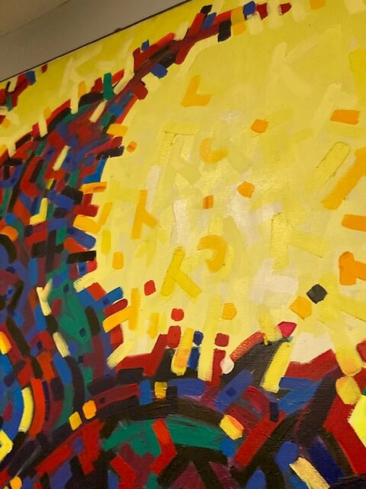 Alfredo Celaia, Pegasus, enamel painting on canvas, 1980 intOndo