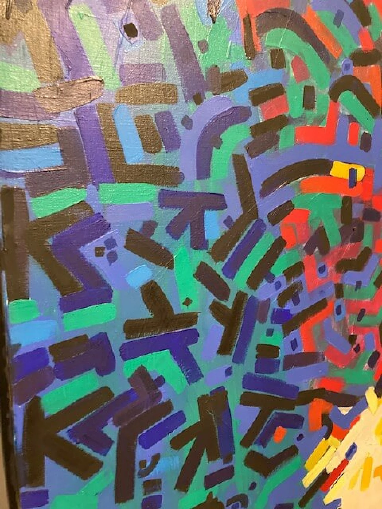 Alfredo Celaia, Pegasus, enamel painting on canvas, 1980 intOndo