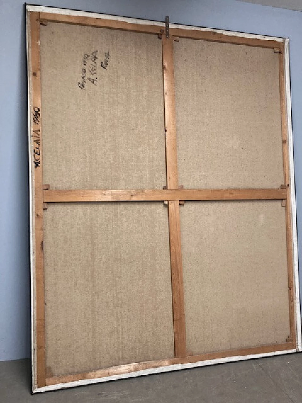 Alfredo Celaia, Pegasus, enamel painting on canvas, 1980 intOndo