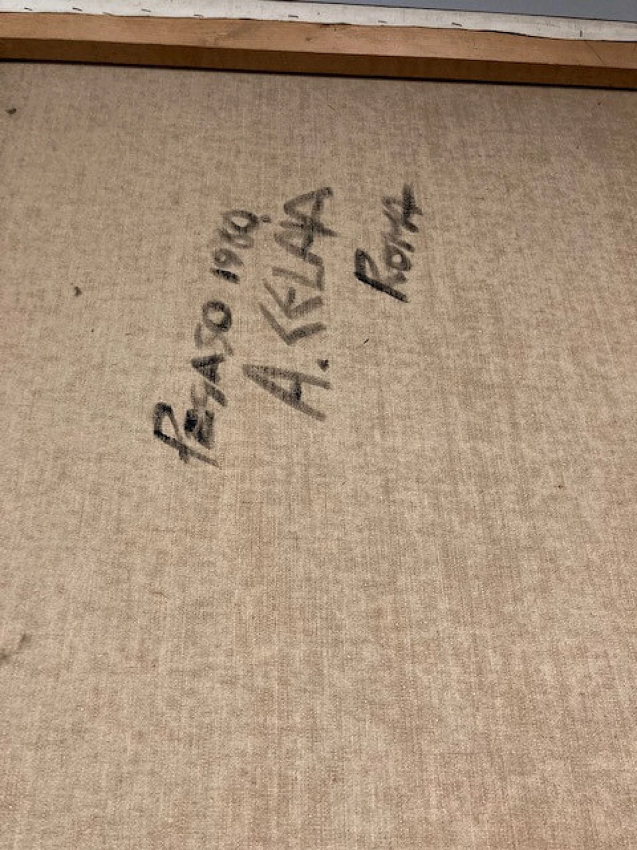 Alfredo Celaia, Pegasus, enamel painting on canvas, 1980 intOndo