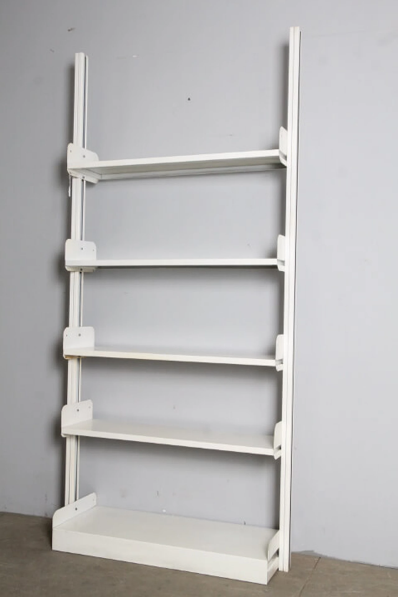 White lacquered metal Congresso bookcase by Lips Vago, 1970s 1