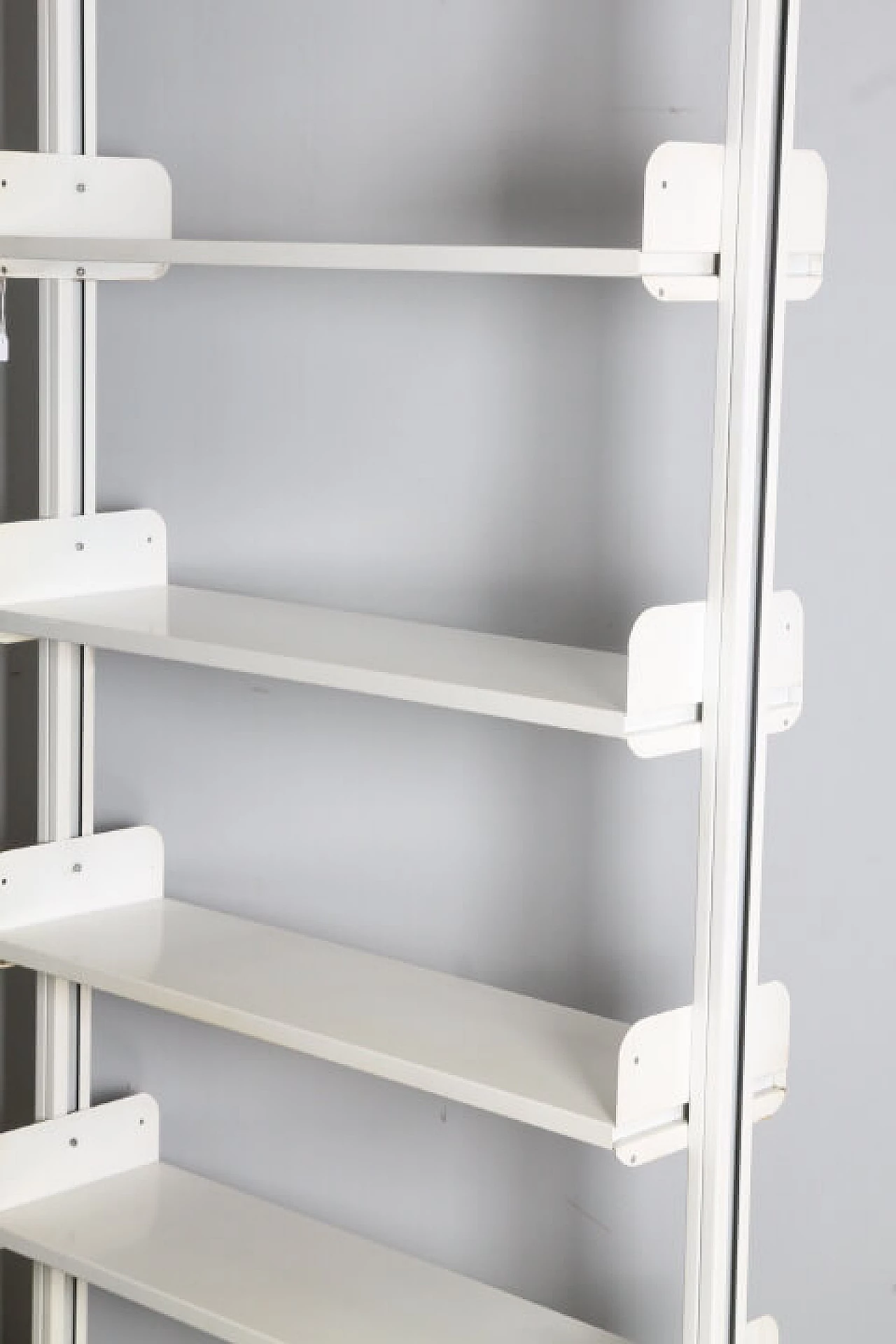 White lacquered metal Congresso bookcase by Lips Vago, 1970s 5