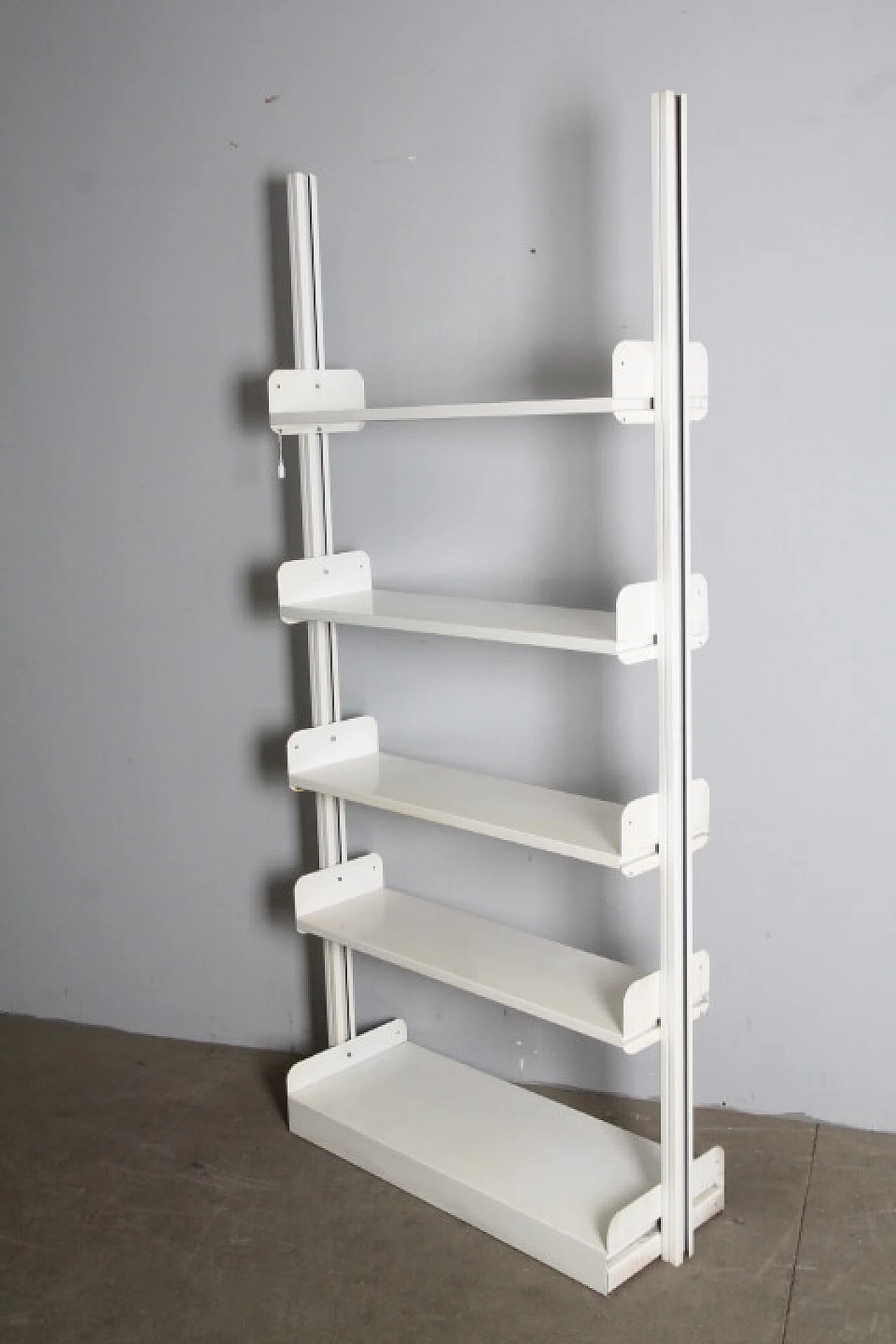 White lacquered metal Congresso bookcase by Lips Vago, 1970s 6