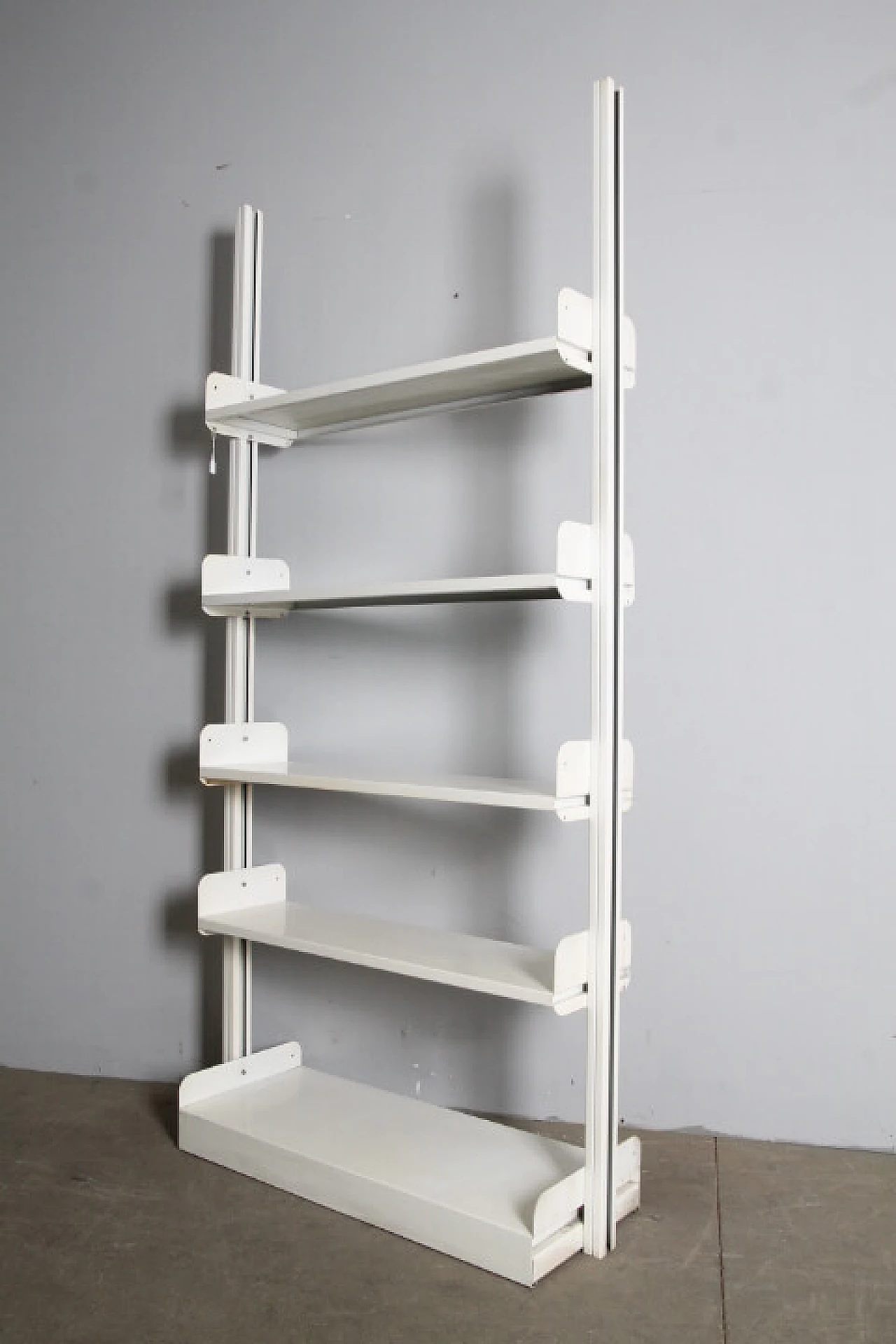 White lacquered metal Congresso bookcase by Lips Vago, 1970s 7