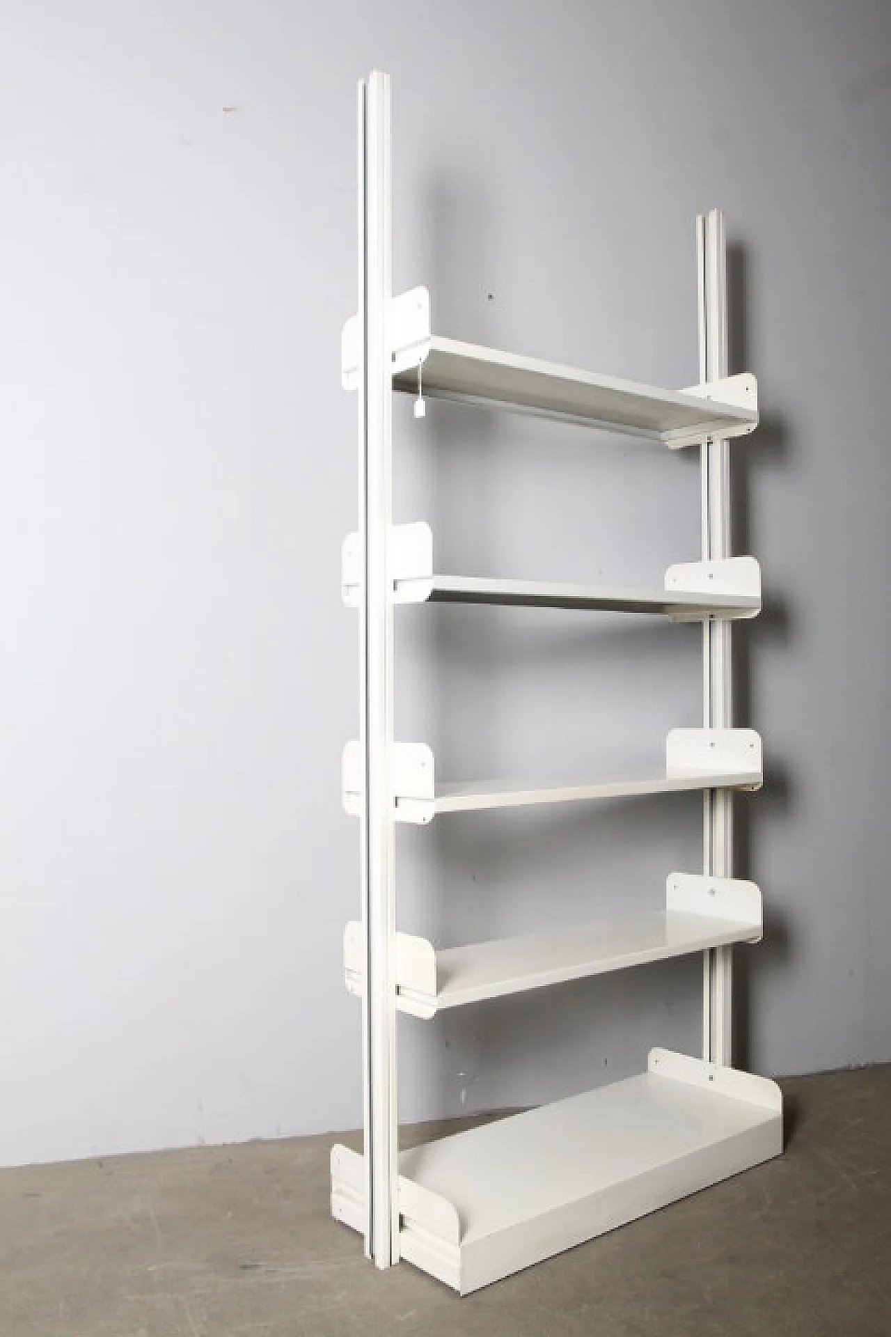 White lacquered metal Congresso bookcase by Lips Vago, 1970s 8