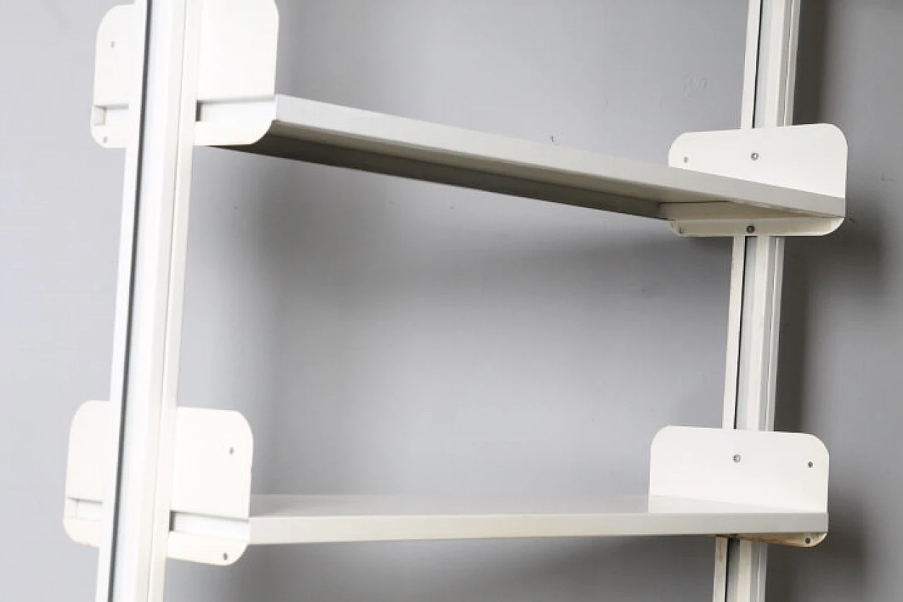 White lacquered metal Congresso bookcase by Lips Vago, 1970s 12