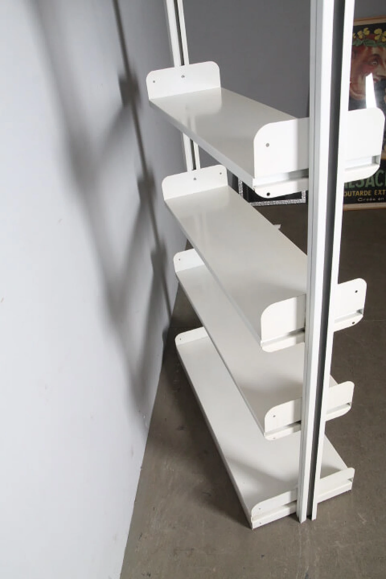 White lacquered metal Congresso bookcase by Lips Vago, 1970s 13