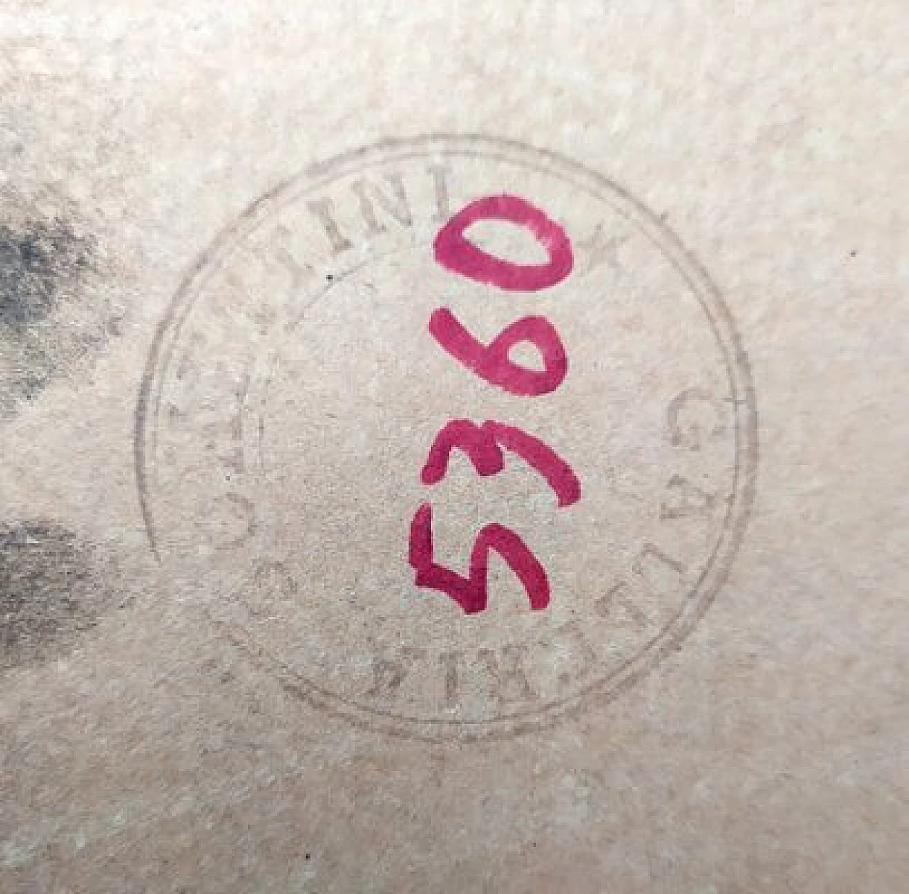 Agi Straus, abstract composition, gouache painting on paper, 1962 2