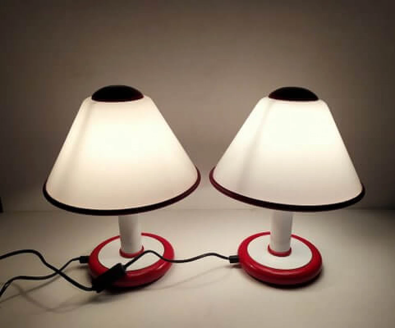 Pair of table lamps by Giampiero Derai for Fabbian, 1980s 2