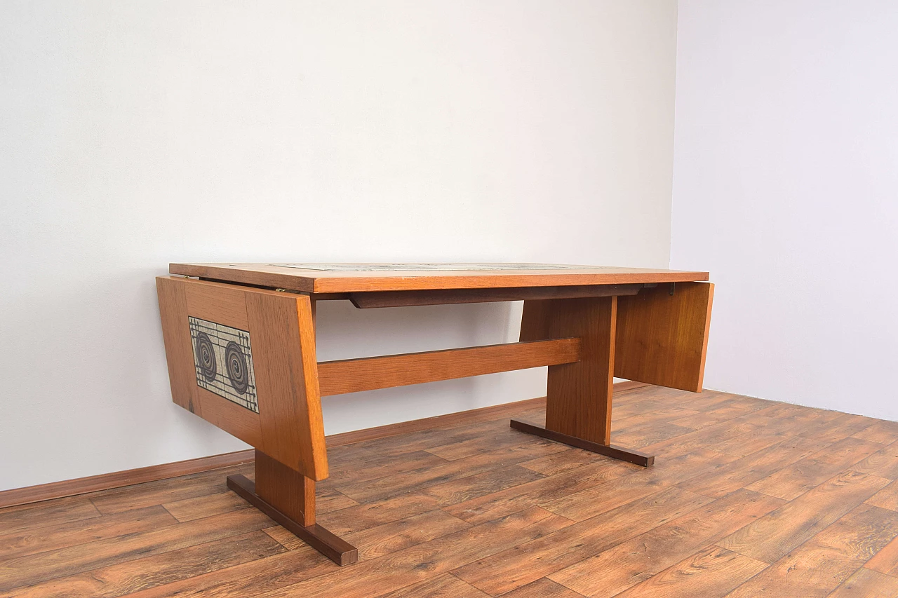 Teak and tile dining table by Gangso Mobler, 1960s 7