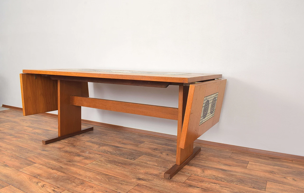 Teak and tile dining table by Gangso Mobler, 1960s 8