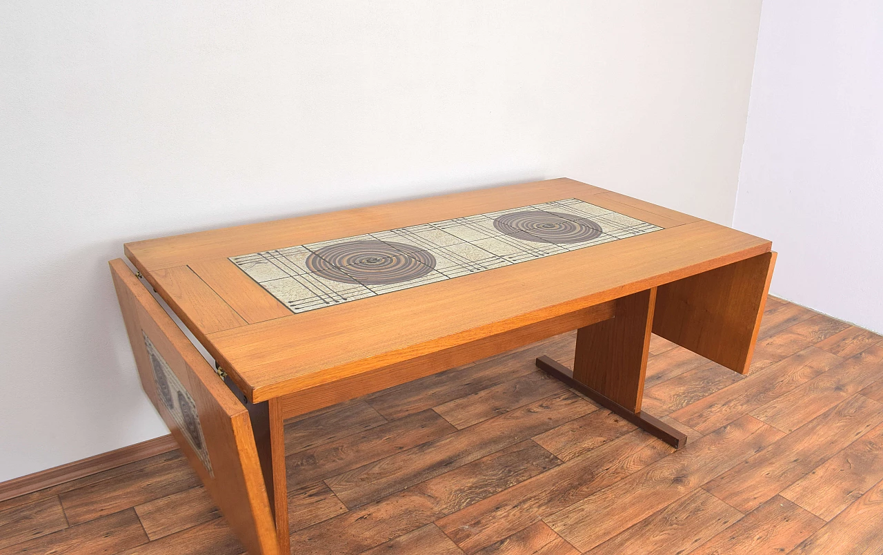 Teak and tile dining table by Gangso Mobler, 1960s 12