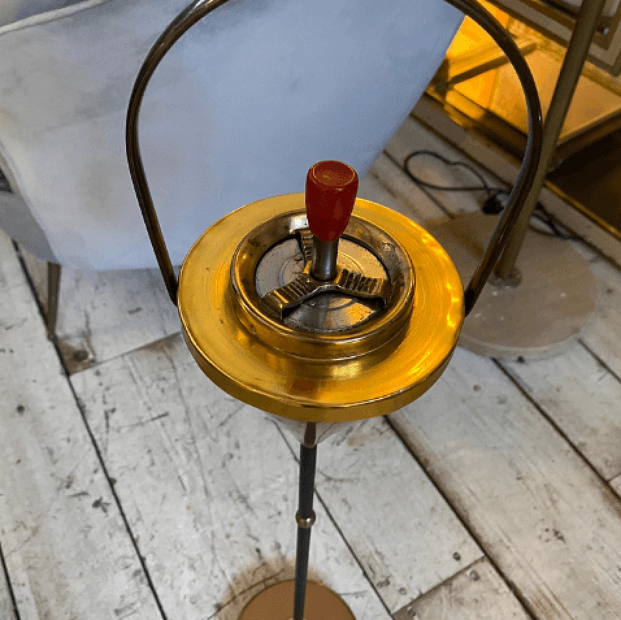 Metal and plastic standing ashtray, 1950s 2