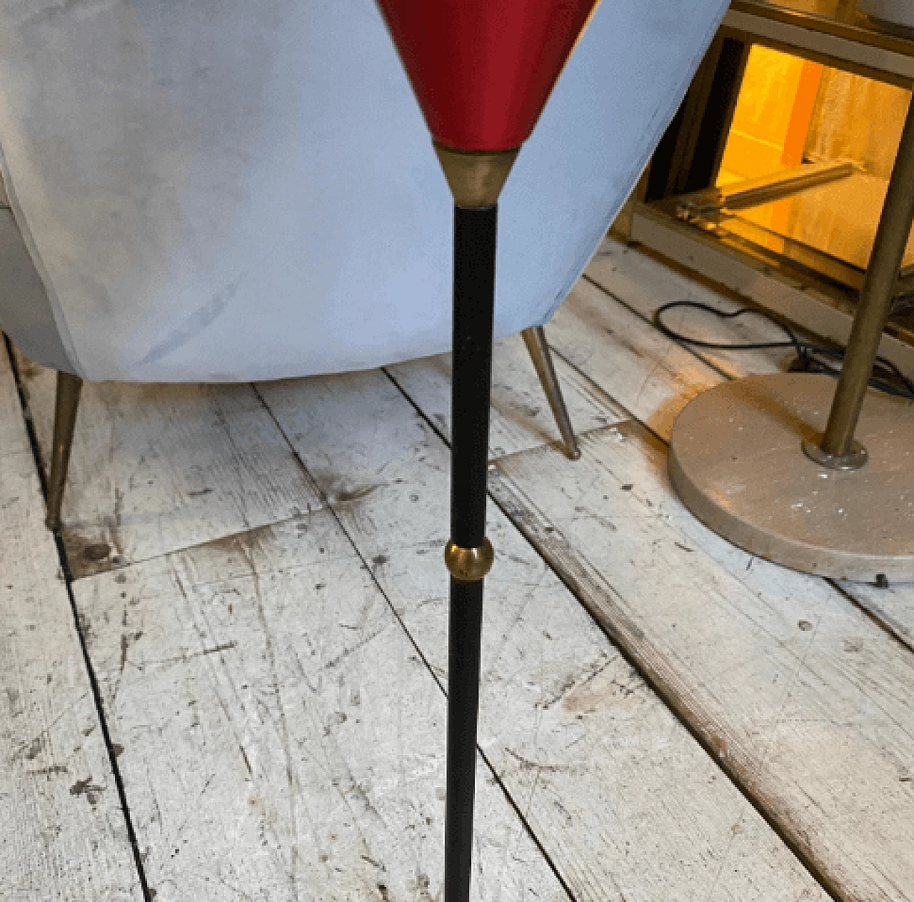 Metal and plastic standing ashtray, 1950s 5